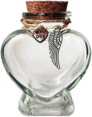 memorial bottle for pet hair，Pet fur memorial fur keepsake，dog cat keepsake fur, pet memorial urn (dog)