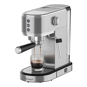 Espresso Machine with Milk Frother,Stainless Steel Espresso Maker, 20 Bar Espressoe Machine with 41oz Removable Water Tank,Small Espresso Machines for Latte,Cappuccino,1350W