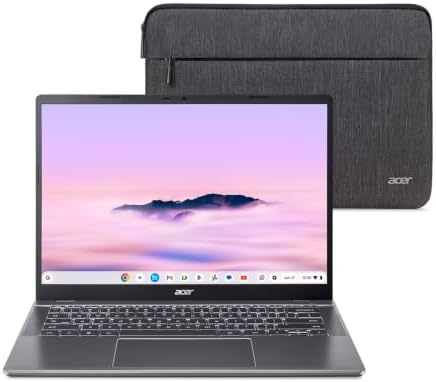 Acer Chromebook Plus 514 Laptop with Google AI – 14' WUXGA 1920 x 1080 IPS Touch Matte Display | Intel Core i3-1315U | 8GB LPDDR5 | 256GB SSD | Wi-Fi 7 | FHD Camera | Chrome OS | CB514-5HT-33RD
