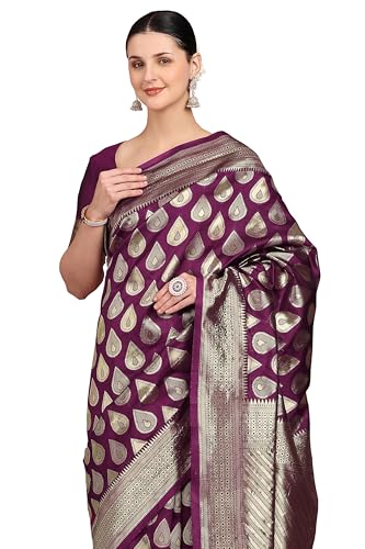 Image of Subham Saree for Woman Silk Cotton Kanjivaram | Soft Daily Wear Golden Zari Sari with Jacquard Blouse Piece