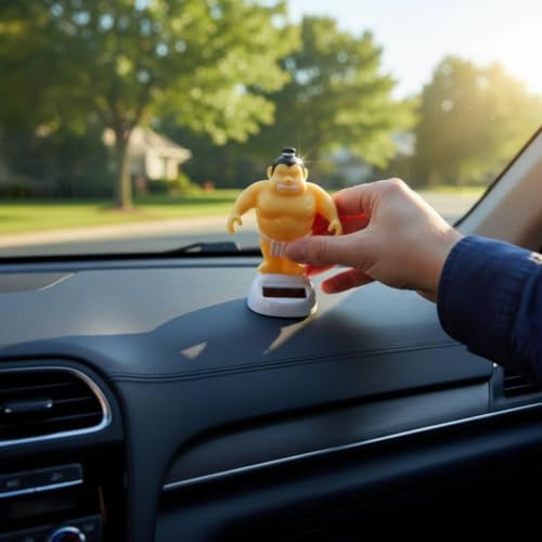 MYCENSE Children Play Vehicle Solar Dancing Figurine Auto Swinging Dashboard Toy Photovoltaic Powered Bobblehead Suitable for Daily Driving Office desks windowsills Gifting - 3