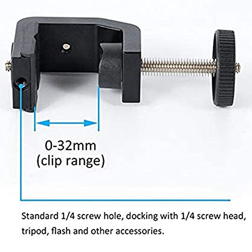 Heoscus Kamera-Klemme – 3/8" Schraube, Kunststoff, Max. 35 Mm Dicke, Für 15–45 Mm Rohre – U15 Heavy Duty, Vielseitiger Adapter – Für Live-Streaming, Fotografie, Motorrad, Fitnessstudio, Stativ – Inkl. 1/4" Auf 3/8" Adapter