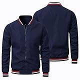 【Veste classique】 Cette veste décontractée de printemps légère pour hommes est faite de tissu doux, confortable et respirant, de mode décontractée et de style sport de baseball pour vous offrir une expérience de port confortable et saine.