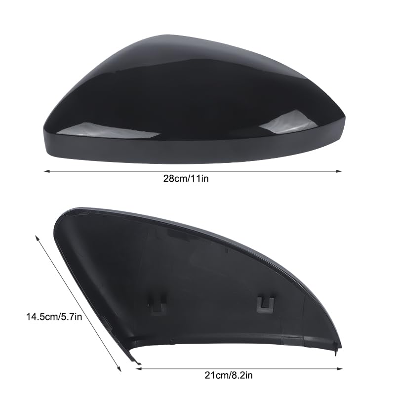 Coque de rétroviseur gauche pour VW Jetta 2019-2025 réparer sans clignotant noir laqué - 2
