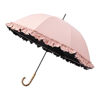 日傘　フリル Amazon | 日傘 遮光クラシックフリル【遮光率＆UVカット率100
