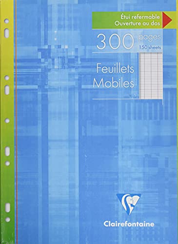 Clairefontaine 17551C - Packung mit 300 Ringbucheinlagen, DIN A4, 21 x 29,7cm, französische Lineatur, 90G, 1 Pack