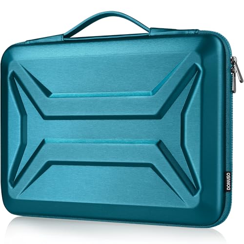 DOMISO Laptoptasche, 43,2-43,9 cm (17 Zoll), robust, wasserdicht, Hartschale, passend für 17-17 Zoll Notebooks, Dell XPS 17, HP Envy 17, Lenovo Legion Pro, Blaugrün