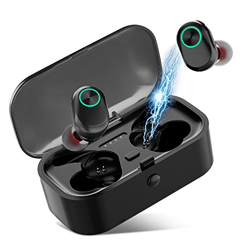 Wireless Earbuds, Bluetooth 5.0 Headphones 3D Stereo Sound Deep Bass in-Ear Earphones Built-in