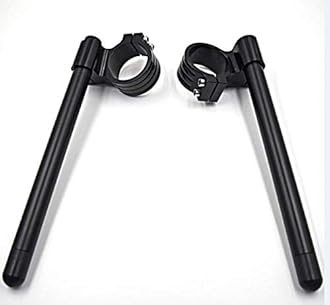 Motorcycle Clip ons Handlebar diameter 43mm 2 piece Split Clip-ons assembly with 7/8" Bars Adjustable handlebars Universal cafe Racer handlebars