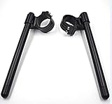 Motorcycle Clip ons Handlebar diameter 43mm 2 piece Split Clip-ons assembly with 7/8' Bars Adjustable handlebars Universal cafe Racer handlebars