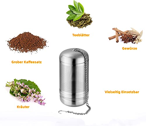 Foto von Tootesa Teesieb aus 316 Edelstahl für Losen Tee mit Kettenhaken, Feinmaschig Wiederverwendbar zum Einhängen an Teekannen und Tassen