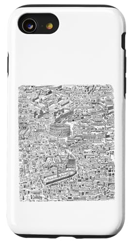 Old Rome Map Roads �X�}�z�P�[�X iPhone SE (2020) / 7 / 8 �p