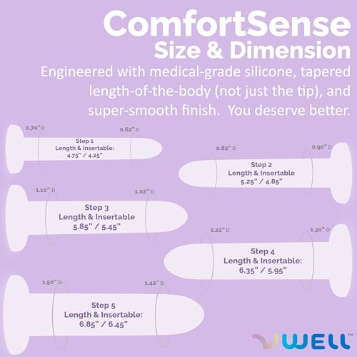 Image of VWELL Silicone Wands Set Hands-Free Suction Tapered Medical Silicone (Complete 5 Kit System) (Pack of 2)