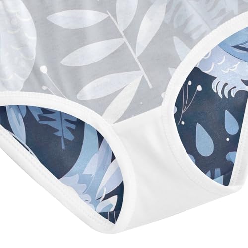 Girls Panties, Blue Cockatoos Toddler Girl Panties, Girls' Cotton Brief Underwear, 2T–8 Years4