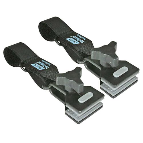 Camco RV Awning De-Flapper | Features a 2-Inch Wide Clamp with Soft Grippers, a Durable Nylon Design, and a 13-Inch Strap Length | 2-Pack (42061)