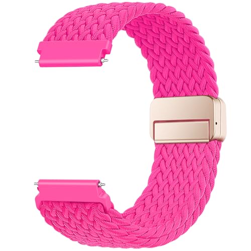 Yoohoo 18mm Watch Straps Braided Magnetic Compatible with Venu 2S/Venu 3S,Quick Release Replacement Sport Loop Watch Strap for Men and Women