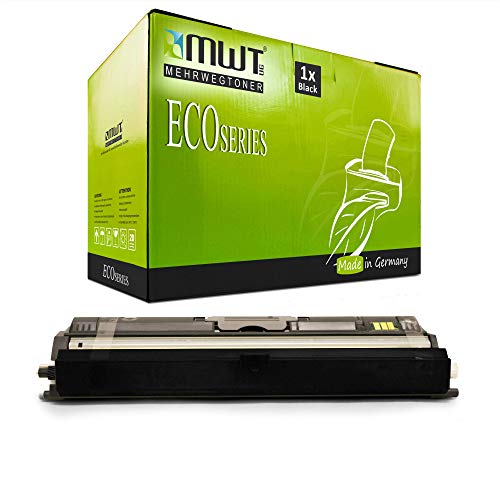 MWT Toner avec 50% Plus de Puissance pour Magicolor 1600 W, 1650 en D, 1650 en, 1650 en DT, 1680mf, 1690mf remplacer Konica Minolta Noir BK Cartouches Original...
