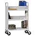 Sandusky Lee SFV336-05 Combination Top Flat Shelf Book Truck, 19" Length, 39" Width, 46" Height, 5 Shelves, Dove Gray