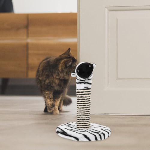 Rascador vertical para gatos con patrón cebra pequeño interior miniatura 4