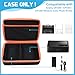 BYSTER Storage Case Compatible with Canon Selphy CP1500 CP1300 CP1200 Wireless Color Photo Printer, Black & Orange