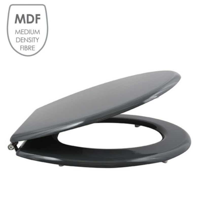 Toiletzitting dubbel softclosemechanisme MDF houten kern hygiënisch