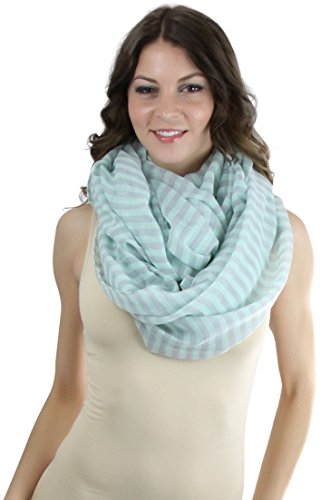 ToBeInStyle Women's Striped Summer Infinity Scarf