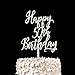 Silver Glitter Happy 50th Birthday Cake Topper, 50 Years Happy Birthday Cake Topper, 50 Anniversary Cake Topper, Fifty Birthday Party Decoration