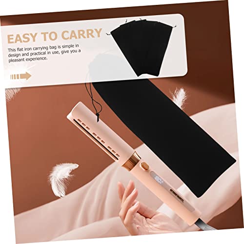 FOMIYES 5pcs Velour Curling Iron Hair Styling Tool Holder Drawstring Closure for Easy Carrying for Storage of Flat Irons and Accessories miniatura 4