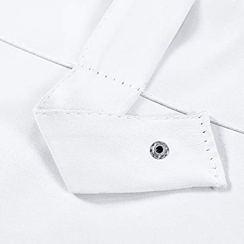 White Tie Up Top Valance for Windows 18 Inch Length Room Darkening Adjustable Valance Window Treatments Rod Pocket Tie-up Short Straight Curtain Valance for Kitchen Bedroom Nursery 52”X18”