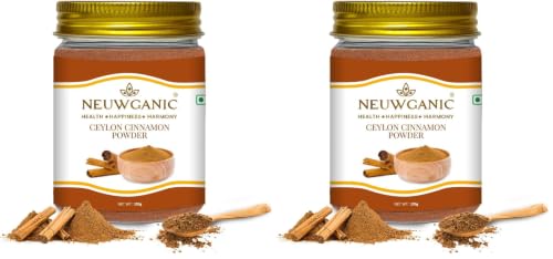 Image of Neuwganic - Natural Ceylon Cinnamon Powder | Pure & Natural Dalchini | Indian Organic Spices | Ideal for Making Cookies /Masala Tea /Desserts | 150 Gm Pack of 2