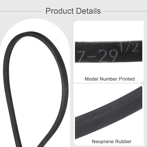 QUARKZMAN Z-29-1/2 Z Typ Keilriemen 750mm/29-1/2 Innere Länge x 0,39 Breite x 0,24 Höhe Antriebsriemen, Z-Typ Geschlossener Gummi-Übertragungsriemen