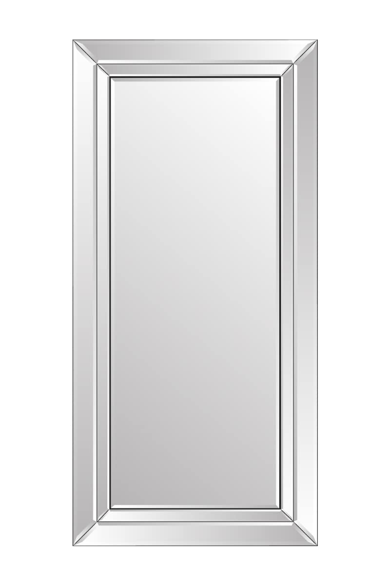 Milton Manor Modern Venetian Double Edged Wall Mirror 5Ft9 X 2Ft9 (174cm X 85cm)