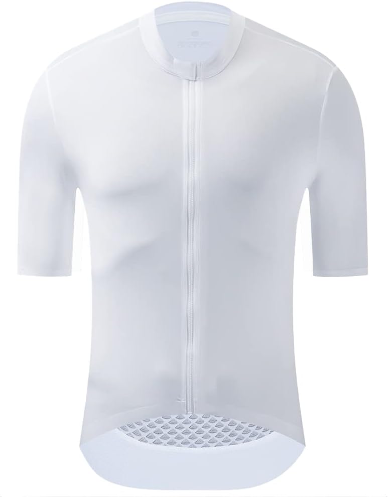 YKYWBIKE Cycling Jersey Men Aero Race Fit, Road Bike Jersey Short Sleeved Moisture Wicking, Breathable,Zip Pocket,UPF50＋