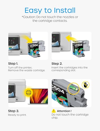 Image of iNKPAD LC504 Ink Cartridges Compatible with Brother LC504 LC504XL