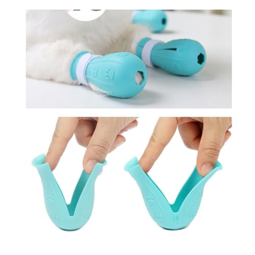 Image of Adjustable Silicone Cat Scratch Proof Boots for Bathing and Grooming | Bathing and Grooming