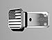eVerHITCH 2 Inch Universal Flag Tow Hitch Covers, American Flag Trailer Hitch Cover Tube Plug Insert, Car Exterior Accessories, Receiver Tube Hitch Plug (Chrome and Black, Fits 2