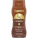Generic Copper-tone Tanning Sunscreen Lotion, Antioxidant, Water Resistant Body Sunscreen SPF 8, Broad Spectrum SPF 8 Sunscreen, 8 Fl Oz, Pack of 1