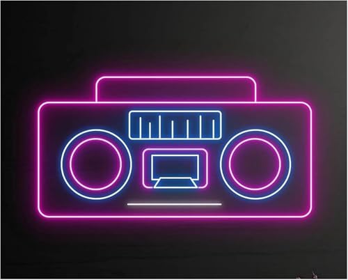 Boîte à musique avec néon enseignes lumineuses idée cadeau anniversaire