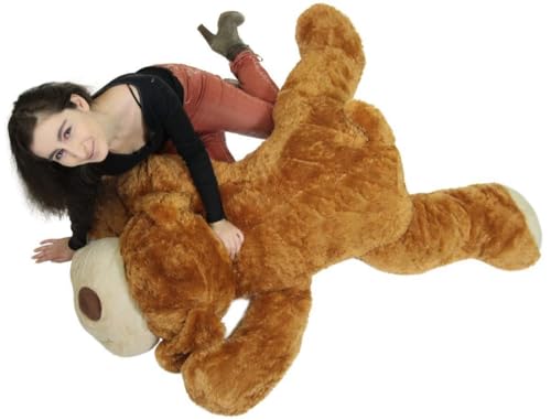 Image of Giant Sleeping Puppy Plush Toy 5 Feet Brown | Soft Cuddly Stuffed Animal for Kids, Girls, Boys & Adults | Jumbo Hugging Companion | Birthday, Anniversary & Special Occasion Gift