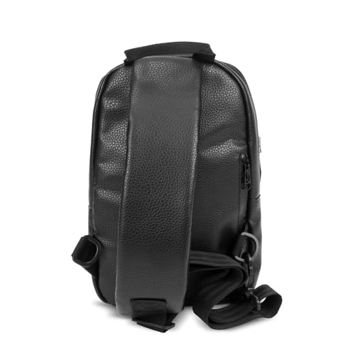 Skunk Uno Cross Body Backpack (Black Leather)3