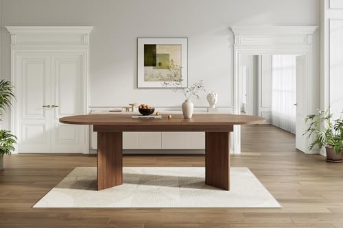 Table à manger extensible 160-200 cm noyer, Zepneiy