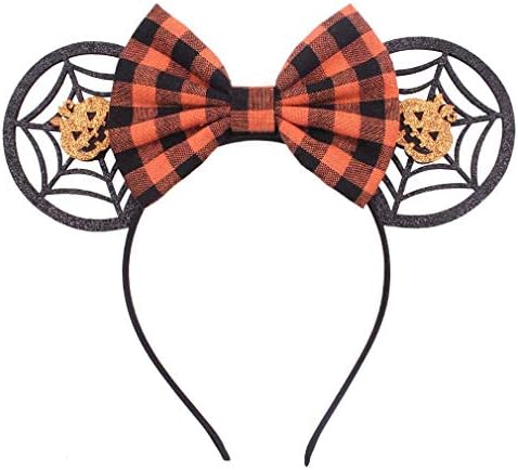 YanJie Mouse Ears Bow Headbands, Glitter Party Princess Decoration Cosplay Costume for Girls & Women