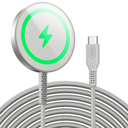 Image of ESR Magsafe Charger for iPhone, Wireless Charger Compatible with iPhone 17 /17e /16 /15 /14 /13 /12, Samsung Galaxy S26 Series, AirPods 4 /3 /AirPods Pro, Natural Titanium