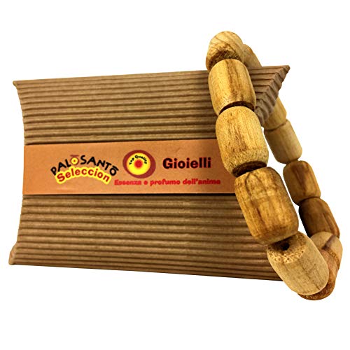 Bracelet en bois Palo Santo - Bracelet de Guérison pour Homme et Femme - Bracelet Cylindre