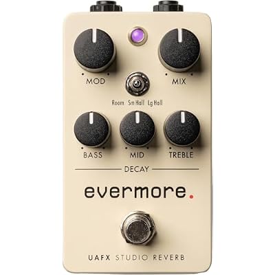 Universal Audio UAFX Evermore Studio Reverb Pedal - Bundle with Instrument Cable and 2 Patch Cables