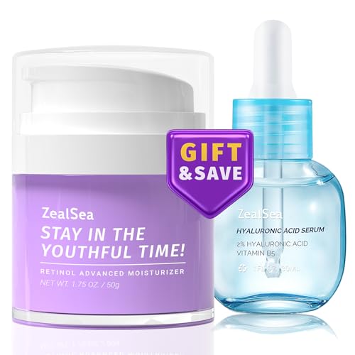 Zealsea Hydration Boost And Renewal Set: 2% Hyaluronic Acid Serum And Anti-Aging Retinol Cream Revitalize Youthful Radiance. cover