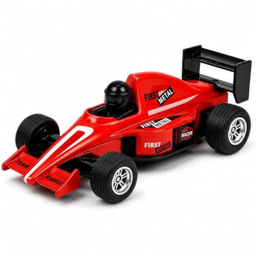 Image of PLUSPOINT F1 Racing Diecast Metal Car | Pull Back Formula Racing Car Model with Alloy Body | Mini Collectible High-Speed Racing Vehicle Toy for Kids Boys & Girls Age 3+