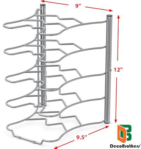 Pan Organizer Rack for Kitchen Cabinet and Counter