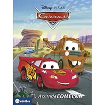 Paperback Disney Pixar Carras: A Corrida Comecou [Cars] [Portuguese_Brazilian] Book