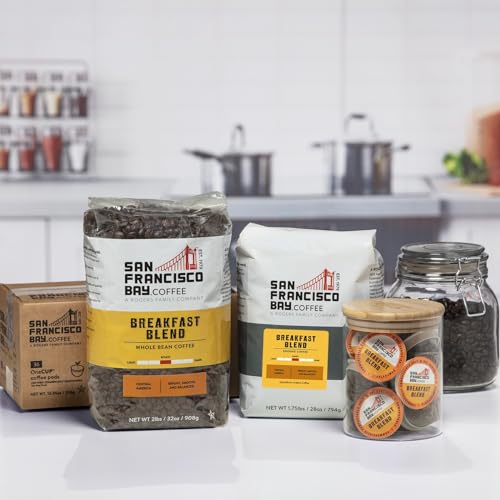 SAN FRANCISCO BAY SF Coffee Whole Bean 2LB Medium Roast, Breakfast Blend, 32 Ounce